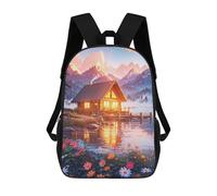 sinyumoney 1 Zaini Per Bambini Serenity Lake Borsa Scolastica Stampata in 3D Borsa Alla Moda Borse Scolastiche Da Viaggio Per La Scuola O I Viaggi 17inch
