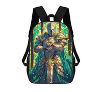 sinyumoney 1 Zaini Per Bambini Stained Glass Paladin Borsa Scolastica Stampata in 3D Borsa Alla Moda Borse Scolastiche Da Viaggio Per La Scuola O I Viaggi 17inch