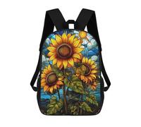 sinyumoney 1 Zaini Per Bambini Sunlit Sunflowers Borsa Scolastica Stampata in 3D Borsa Alla Moda Borse Scolastiche Da Viaggio Per La Scuola O I Viaggi 17inch