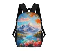 sinyumoney 1 Zaini Per Bambini The Lake at Sunset Borsa Scolastica Stampata in 3D Borsa Alla Moda Borse Scolastiche Da Viaggio Per La Scuola O I Viaggi 17inch
