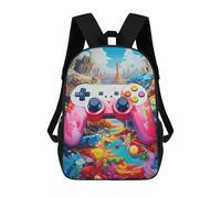 sinyumoney 1 Zaini Per Bambini Vibrant Gaming Controller Fantasy Borsa Scolastica Stampata in 3D Borsa Alla Moda Borse Scolastiche Da Viaggio Per La Scuola O I Viaggi 17inch
