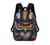 sinyumoney 1 Zaini Per Bambini Whimsical Owl Art Print Borsa Scolastica Stampata in 3D Borsa Alla Moda Borse Scolastiche Da Viaggio Per La Scuola O I Viaggi 17inch