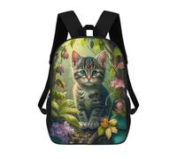 sinyumoney 2 Zaini Cute Kitten 3 Zaino Scolastico Per Bambini Borsa Scolastica Stampata in 3D Borse Scolastiche Per Ragazzi Studenti Delle Scuole Elementari E Medie 17inch