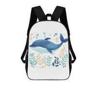 sinyumoney 2 Zaini Cute Whale Boho Style Zaino Scolastico Per Bambini Borsa Scolastica Stampata in 3D Borse Scolastiche Per Ragazzi Studenti Delle Scuole Elementari E Medie 17inch