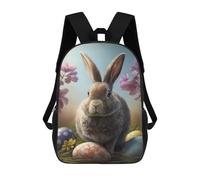 sinyumoney 2 Zaini Easter Bunny II Zaino Scolastico Per Bambini Borsa Scolastica Stampata in 3D Borse Scolastiche Per Ragazzi Studenti Delle Scuole Elementari E Medie 17inch