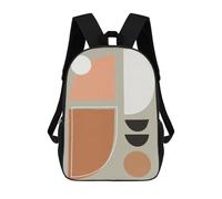 sinyumoney 2 Zaini Geometry And Minimalist 2 Zaino Scolastico Per Bambini Borsa Scolastica Stampata in 3D Borse Scolastiche Per Ragazzi Studenti Delle Scuole Elementari E Medie 17inch