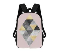 sinyumoney 2 Zaini Geometry V Zaino Scolastico Per Bambini Borsa Scolastica Stampata in 3D Borse Scolastiche Per Ragazzi Studenti Delle Scuole Elementari E Medie 17inch