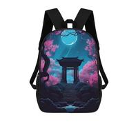 sinyumoney 2 Zaini Japan Gate Night Zaino Scolastico Per Bambini Borsa Scolastica Stampata in 3D Borse Scolastiche Per Ragazzi Studenti Delle Scuole Elementari E Medie 17inch