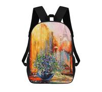 sinyumoney 2 Zaini Spring in Paris Zaino Scolastico Per Bambini Borsa Scolastica Stampata in 3D Borse Scolastiche Per Ragazzi Studenti Delle Scuole Elementari E Medie 17inch