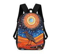 sinyumoney 2 Zaini Tribal Animal 6 Black Bird Zaino Scolastico Per Bambini Borsa Scolastica Stampata in 3D Borse Scolastiche Per Ragazzi Studenti Delle Scuole Elementari E Medie 17inch