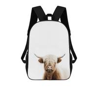 sinyumoney 2 Zaino 3D Black Panther Fluorescent Zaino Scuola per Bambini Zaino Per Libri Zaino Moderno Zaino Per Laptop Per Bambini E Ragazze, Cute Snowy Highland Cattle, 17"