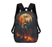 sinyumoney 3D Astronaut Playing Guitar Zaino Per Bambini Impermeabile Borsa Scolastica Zaino Carino Zaini Casual Alla Moda Borsa Scolastica Per Bambini Per Bambina E Bambino Scuola 17inch