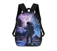 sinyumoney 3D Astronaut with Plant Globe Zaino Per Bambini Impermeabile Borsa Scolastica Zaino Carino Zaini Casual Alla Moda Borsa Scolastica Per Bambini Per Bambina E Bambino Scuola 17inch