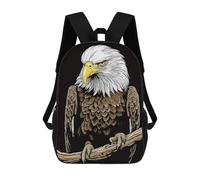 sinyumoney 3D Bald Eagle Bird Wildlife Zaino Per Bambini Impermeabile Borsa Scolastica Zaino Carino Zaini Casual Alla Moda Borsa Scolastica Per Bambini Per Bambina E Bambino Scuola 17inch