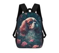 sinyumoney 3D Cavalier King Charles Span Zaino Per Bambini Impermeabile Borsa Scolastica Zaino Carino Zaini Casual Alla Moda Borsa Scolastica Per Bambini Per Bambina E Bambino Scuola 17inch