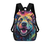 sinyumoney 3D Colorful Cosmic Canine Zaino Per Bambini Impermeabile Borsa Scolastica Zaino Carino Zaini Casual Alla Moda Borsa Scolastica Per Bambini Per Bambina E Bambino Scuola 17inch