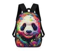 sinyumoney 3D Colorful Panda Illustration Zaino Per Bambini Impermeabile Borsa Scolastica Zaino Carino Zaini Casual Alla Moda Borsa Scolastica Per Bambini Per Bambina E Bambino Scuola 17inch