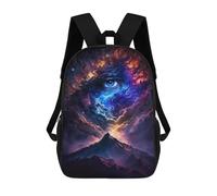 sinyumoney 3D Cosmic Eye Mountain Landscape Zaino Per Bambini Impermeabile Borsa Scolastica Zaino Carino Zaini Casual Alla Moda Borsa Scolastica Per Bambini Per Bambina E Bambino Scuola 17inch