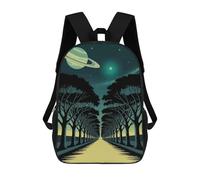 sinyumoney 3D Cosmic Tree-Lined Road to The Stars Zaino Per Bambini Impermeabile Borsa Scolastica Zaino Carino Zaini Casual Alla Moda Borsa Scolastica Per Bambini Per Bambina E Bambino Scuola 17inch