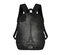 sinyumoney 3D Eiffel Tower Zaino Per Bambini Impermeabile Borsa Scolastica Zaino Carino Zaini Casual Alla Moda Borsa Scolastica Per Bambini Per Bambina E Bambino Scuola 17inch