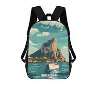 sinyumoney 3D Gibraltars Soaring Rock Zaino Per Bambini Impermeabile Borsa Scolastica Zaino Carino Zaini Casual Alla Moda Borsa Scolastica Per Bambini Per Bambina E Bambino Scuola 17inch