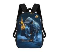 sinyumoney 3D Glowing Rhino Under Stars Zaino Per Bambini Impermeabile Borsa Scolastica Zaino Carino Zaini Casual Alla Moda Borsa Scolastica Per Bambini Per Bambina E Bambino Scuola 17inch