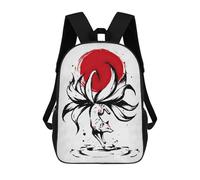 sinyumoney 3D Kitsune Nine Tailed Fox Zaino Per Bambini Impermeabile Borsa Scolastica Zaino Carino Zaini Casual Alla Moda Borsa Scolastica Per Bambini Per Bambina E Bambino Scuola 17inch