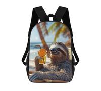 sinyumoney 3D Sloth Chillin with A Drink Zaino Per Bambini Impermeabile Borsa Scolastica Zaino Carino Zaini Casual Alla Moda Borsa Scolastica Per Bambini Per Bambina E Bambino Scuola 17inch
