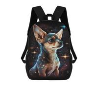 sinyumoney 3D Space Pup Cosmic Canine Art -4 Zaino Per Bambini Impermeabile Borsa Scolastica Zaino Carino Zaini Casual Alla Moda Borsa Scolastica Per Bambini Per Bambina E Bambino Scuola 17inch