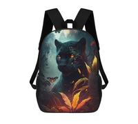 sinyumoney A Fiery Black Panther Zaino Per La Scuola Stampato in 3D Borsa Scolastica Per Ragazzi E Ragazze Zaino Per Bambini Zaino Da Viaggio 17inch