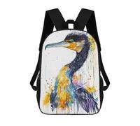 sinyumoney A Man Lost in The Cosmos - Zaino scolastico stampato 3D, per bambini, alla moda e casual, per ragazzi, studenti delle scuole elementari e del college, Cormorant Watercolor, 17"