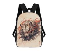 sinyumoney A Man Lost in The Cosmos - Zaino scolastico stampato 3D, per bambini, alla moda e casual, per ragazzi, studenti delle scuole elementari e del college, Tigre, 17"
