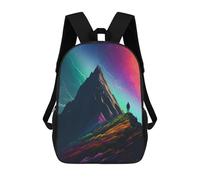 sinyumoney A Man Standing Unique Moun Zaini Stampati in 3D Per Bambini, Zaini Scolastici, Borse Scolastiche, Zaini Alla Moda Per Ragazzi, Studenti Delle Scuole Elementari E Medie 17inch