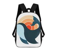sinyumoney A Whale Sunset Zaini Per Bambini Zaino Scolastico Borsa Scolastica Stampata in 3D Borsa Scolastica Per Ragazzi Studenti Delle Scuole Elementari E Medie 17inch
