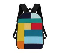 sinyumoney Abstract Bands 03 Zaino Per Bambini Stampato in 3D Zaino Scolastico Per Bambini Ad Alta Capacità Zaini Da Viaggio Borse Per Libri Zaino Scolastico Per Bambini 17inch