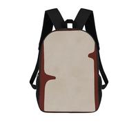 sinyumoney Abstract Beige And Red Art Zaino Per Bambini Zaino Divertente E Alla Moda Borsa Per Libri Per Ragazzi E Adolescenti Borse Scolastiche Stampate in 3D Per Ragazzi 17inch
