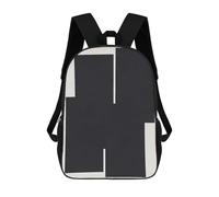sinyumoney Abstract Black Shapes Zaini Per Bambini Zaino Scolastico Borsa Scolastica Stampata in 3D Borsa Scolastica Per Ragazzi Studenti Delle Scuole Elementari E Medie 17inch