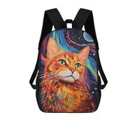 sinyumoney Abstract Cat Zaino Per Bambini Borsa Scolastica Per Ragazzi Cartone Animato Stampa 3D Borsa Scolastica Per Studenti Zaino Per Laptop Per Ragazzi E Ragazze 17inch