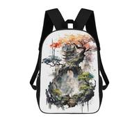 sinyumoney Abstract Fuji Mountain Feline Serene Painting Zaino Scuola, Zaino Per Bambini E Adolescenti, Regali, Zaini Da Giorno Con Stampa 3D, Zaino Scuola, Zaino Per Libri, Cherry Blossom 21, 17"