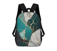 sinyumoney Abstract Jade Kintsugi Zaini Per Bambini Zaino Scolastico Borsa Scolastica Stampata in 3D Borsa Scolastica Per Ragazzi Studenti Delle Scuole Elementari E Medie 17inch