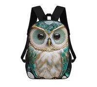 sinyumoney Abstract Jade Owl Kintsugi Zaino Scolastico Zaini Scolastici Per Ragazze Zaini Per Ragazzi Con Tasche Borsa Scolastica Alla Moda Zaino Per Bambini 17inch