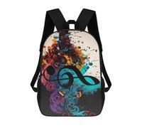 sinyumoney Abstract Musical Fusion Zaino Per La Scuola Stampato in 3D Borsa Scolastica Per Ragazzi E Ragazze Zaino Per Bambini Zaino Da Viaggio 17inch