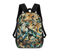 sinyumoney Abstract Panther Kintsugi Zaino Per Bambini Con Stampa 3D, Borsa Scolastica Per Ragazzi, Zainetto Casual, Borsa Divertente Per Bambini E Adolescenti 17inch