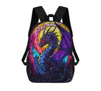 sinyumoney Abstract Skeleton Dragon Zaino Per Bambini Con Stampa 3D, Borsa Scolastica Per Ragazzi, Zainetto Casual, Borsa Divertente Per Bambini E Adolescenti 17inch