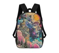 sinyumoney Abstract Space Zaini Per Bambini, Zaini Scolastici Personalizzati 3D Per Ragazzi E Ragazze, Zaini Scolastici Grandi, Zaini Casual Da Giorno 17inch
