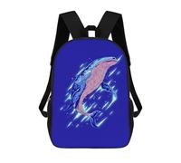 sinyumoney Abstract Wild Whale Zaino Scolastico Per Ragazze 17inch Zaino Casual Leggero Per Ragazzi E Ragazze, Zaino Per Studenti Delle Scuole Medie