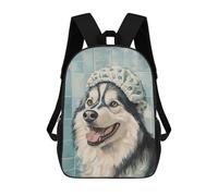 sinyumoney Alaskan Malamute Bath Time Fun Zaino Scolastico Grande Resistente All'acqua Per Laptop Per Ragazze E Adolescenti 17inch