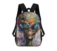 sinyumoney Alien Art XI Zaino Scolastico Stampato in 3D Zaini Casual Per Bambini Borsa Scolastica Stampata in 3D Per Ragazzi Delle Elementari E Delle Medie 17inch