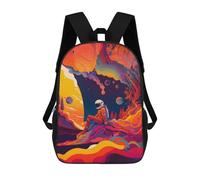 sinyumoney Alien Astronaut in A Surreal Landscape -1 Zaino Per Bambini Zaino Divertente E Alla Moda Borsa Per Libri Per Ragazzi E Adolescenti Borse Scolastiche Stampate in 3D Per Ragazzi 17inch