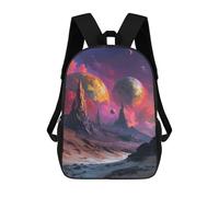 sinyumoney Alien Landscape with Planets Zaino Per La Scuola Stampato in 3D Borsa Scolastica Per Ragazzi E Ragazze Zaino Per Bambini Zaino Da Viaggio 17inch